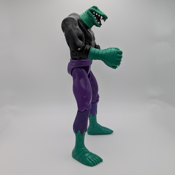 The Lizard Spiderman Animated Series Toy Biz 1994 Marvel Deluxe 10" Fig No Tail - Picture 2 of 9